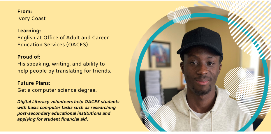 OACES student Abdoulaye Cisse