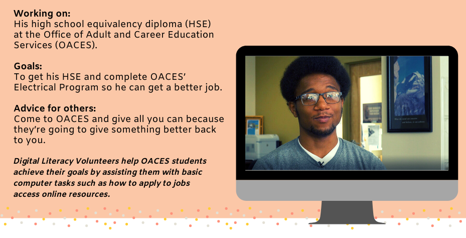 OACES student Eric Searles, Jr.