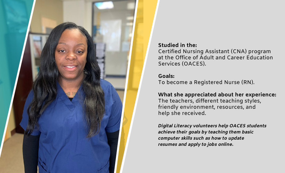 OACES student Unquia Smith.
